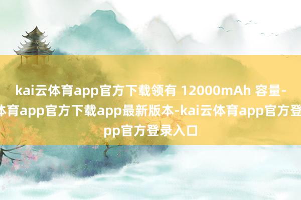 kai云体育app官方下载领有 12000mAh 容量-kai云体育app官方下载app最新版本-kai云体育app官方登录入口